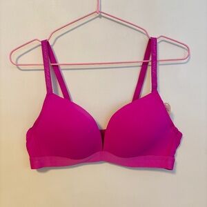 Pink Lover T Shirt Bra Lightly Lined Hot Pink 38 B New With Tags